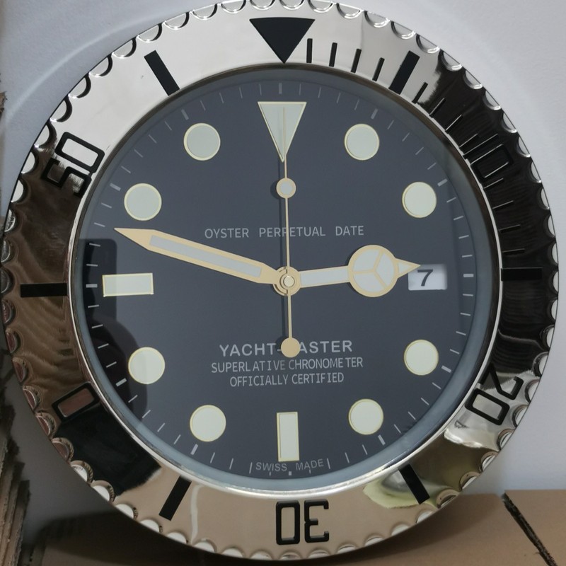 源头工厂直销 R L X 水鬼 GMT SEA 迪通拿系列14寸金属外壳表挂钟|undefined