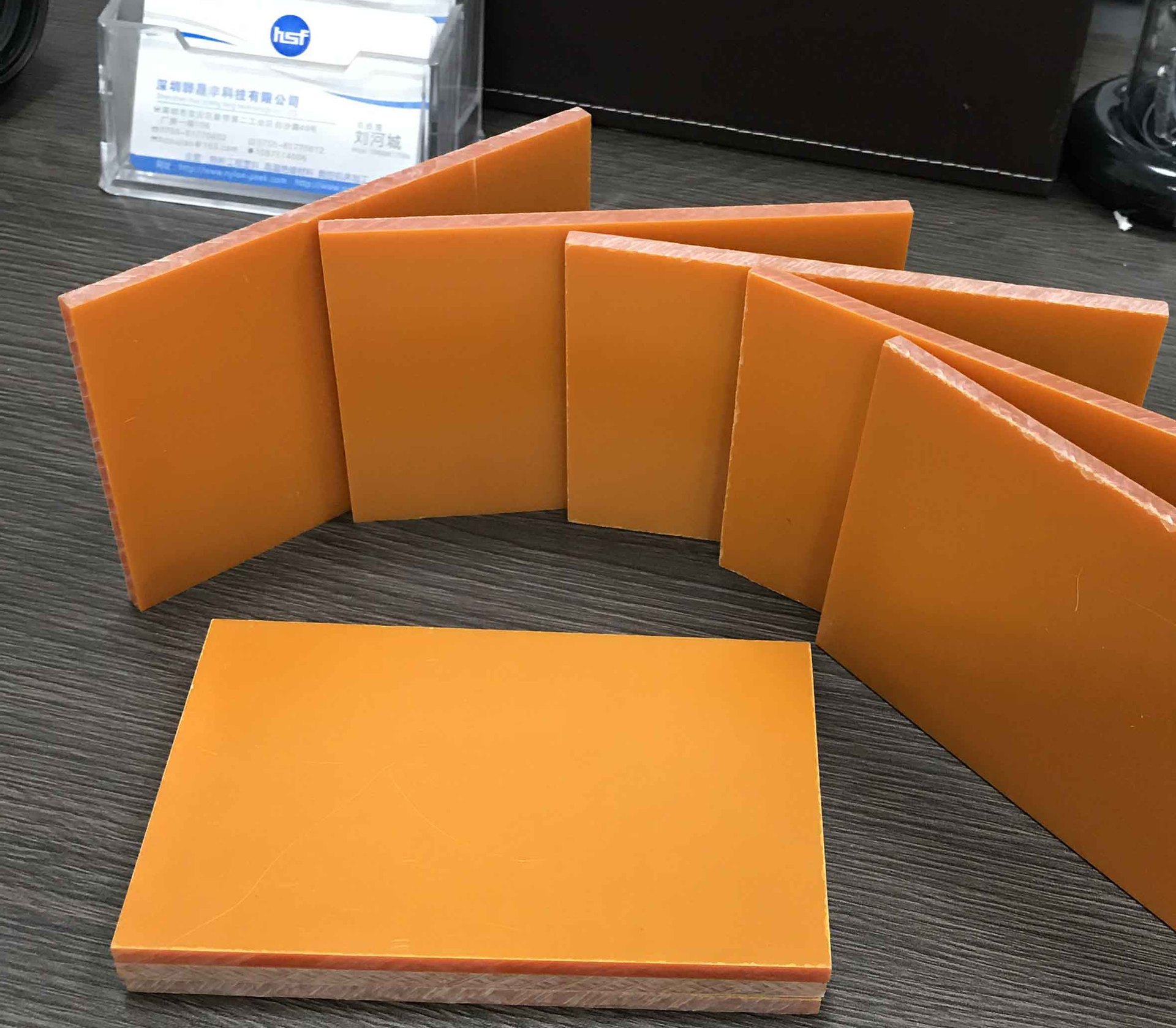 绝缘材料橘红色台湾欣岱电木板酚醛纸质层压板治具台面配件加工