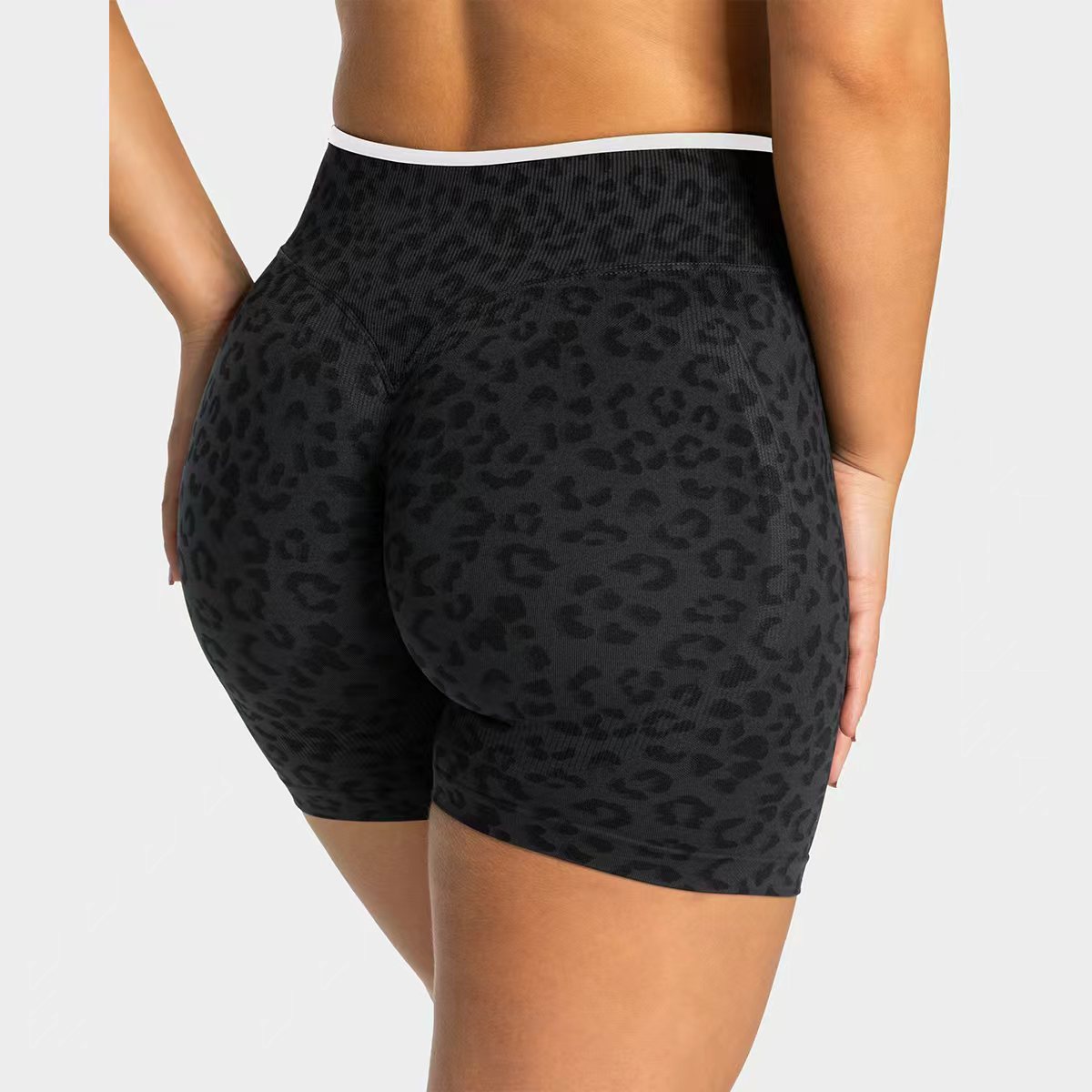 Pantalones cortos de yoga transfronterizos, cintura alta, caderas sin costuras, secado rápido, elástico, pantalones cortos apretados, deportivos, corredores, pantalones cortos de fitness