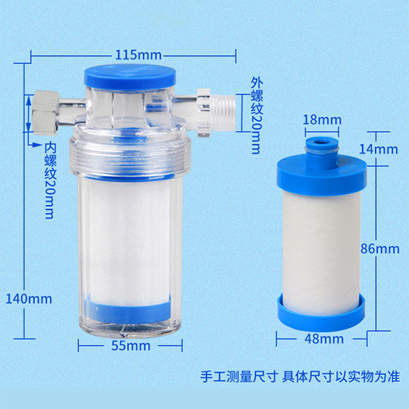 Calentador de agua de 4 puntos Filtro de baño Válvula de ángulo solar inodoro inteligente grifo lavadora cocina Filtro frontal