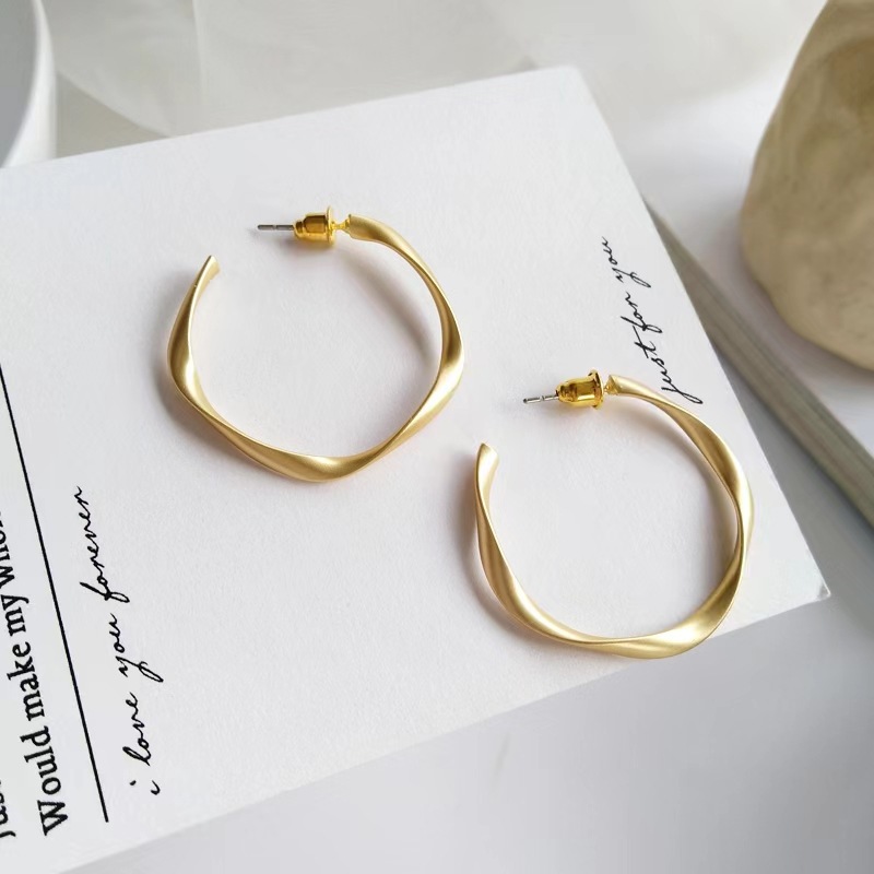 Brand matte elegant earrings