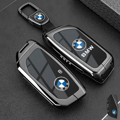 Car key bag – Special Bmw Key Cover 3 Series - vinyl-bmw-d-model-piano-black-car-logo-trapezoidal-buckle