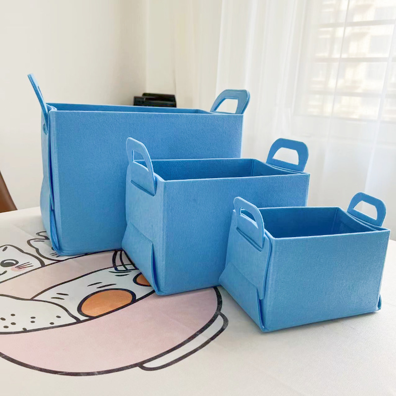 Canasta de almacenamiento plegable de fieltro canasta de almacenamiento en el hogar canasta de almacenamiento de ropa sucia canasta de almacenamiento
