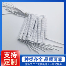 深圳抽线厂白色PVC弹簧线 螺旋伸缩电话线 多芯耐弯折耳机连接线