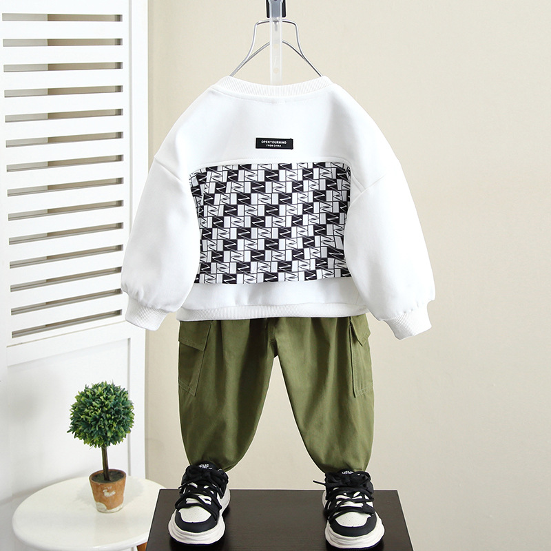 4799 boys' hoodie set 2024 new children's autumn fashionable and trendy baby spring trend_voghion.com