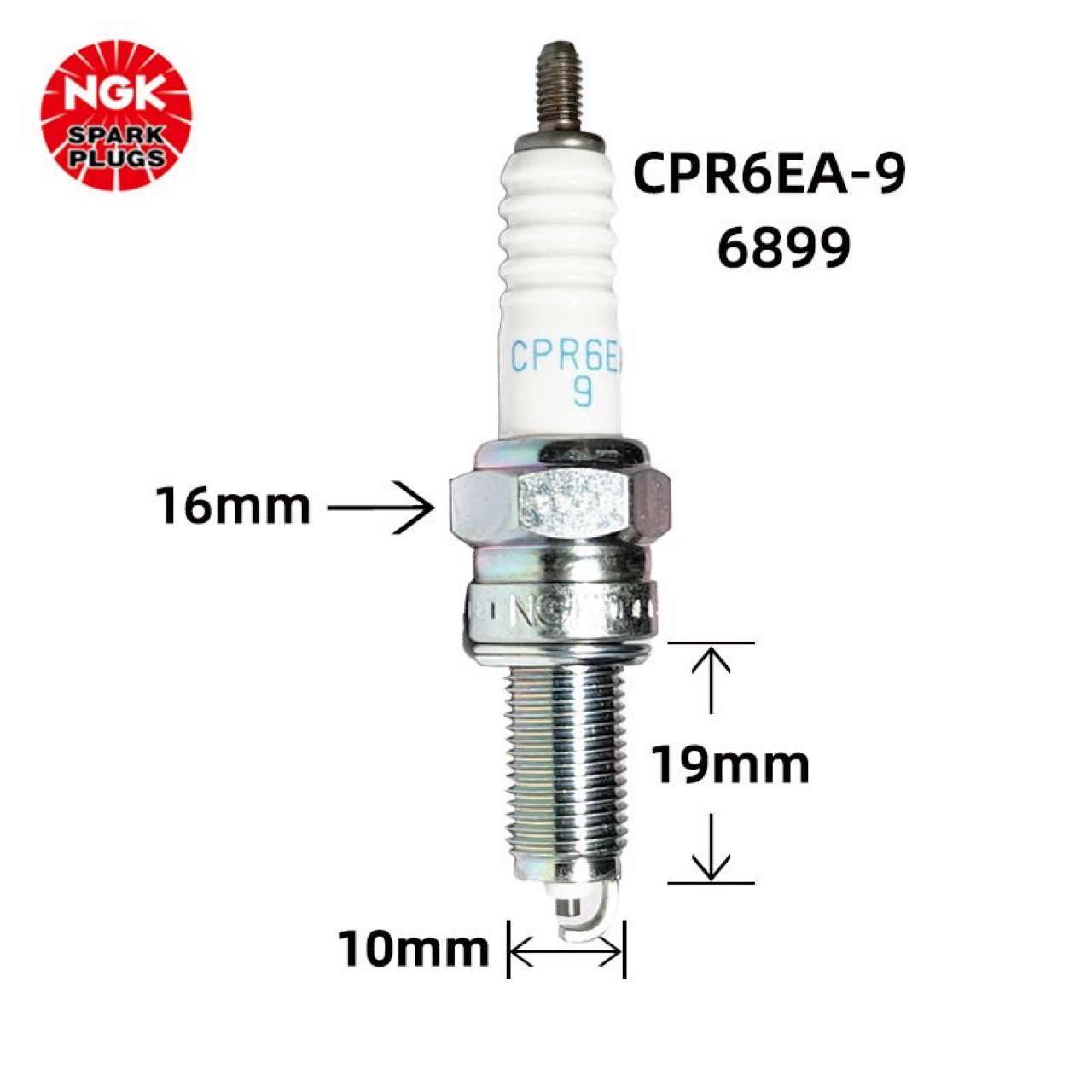 NGK Motorcycle Spark Plug CPR6EA-9 6899 for Suzuki Yamaha 125
