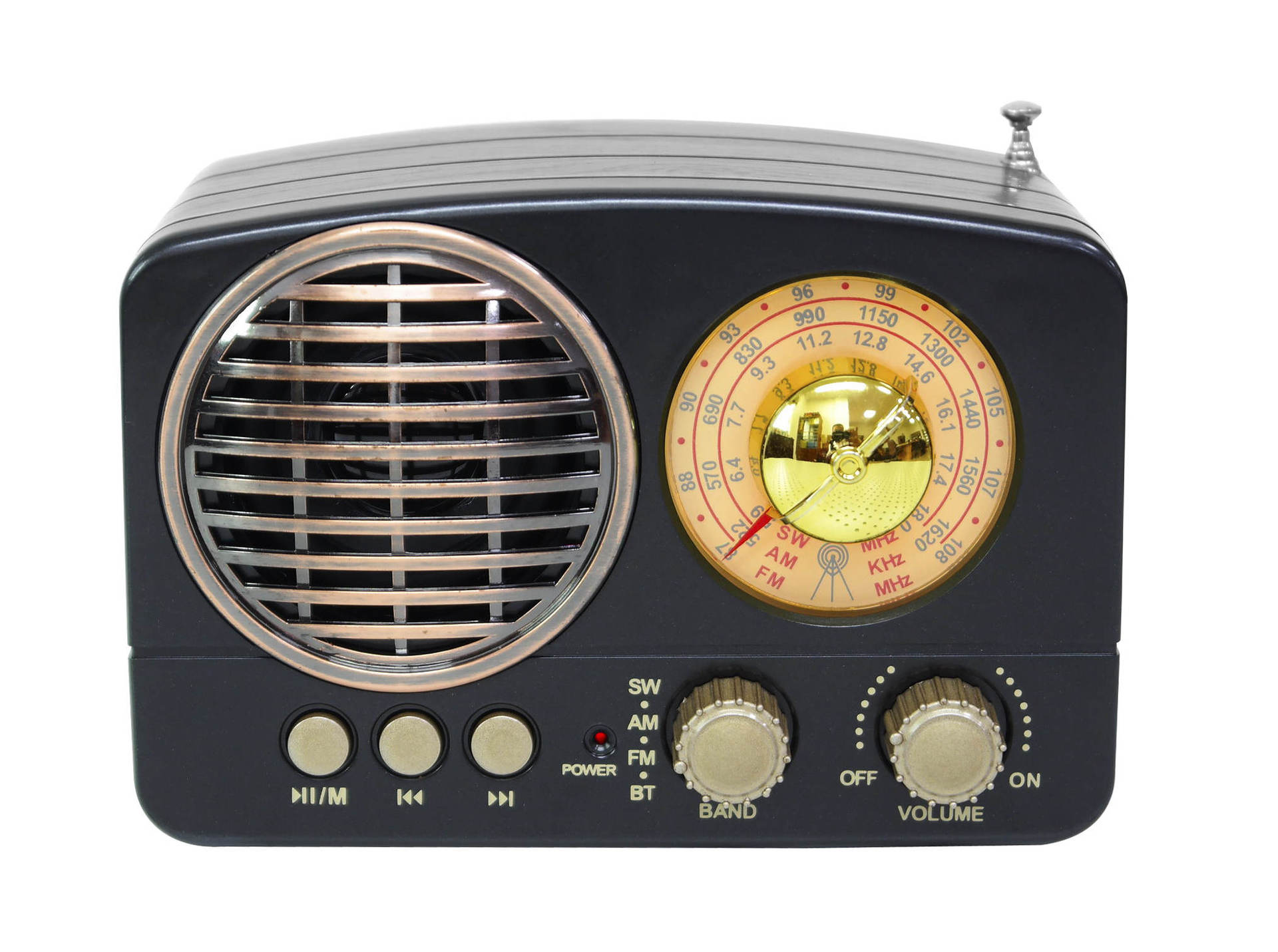 Altavoz retro Bluetooth portátil MIER, recargable con tarjeta y radio, entrega por unidad, al por mayor