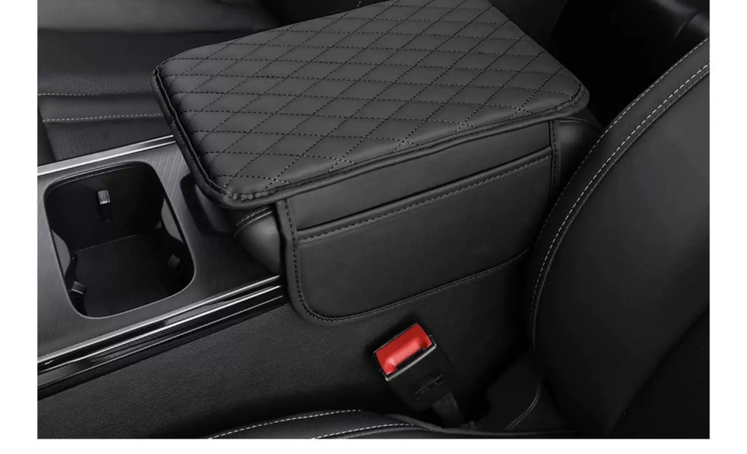 Universal extended protective pad for car armrest boxes, suitable for cross-border e-commerce, featuring multi-functional storage and stain-resistant leather