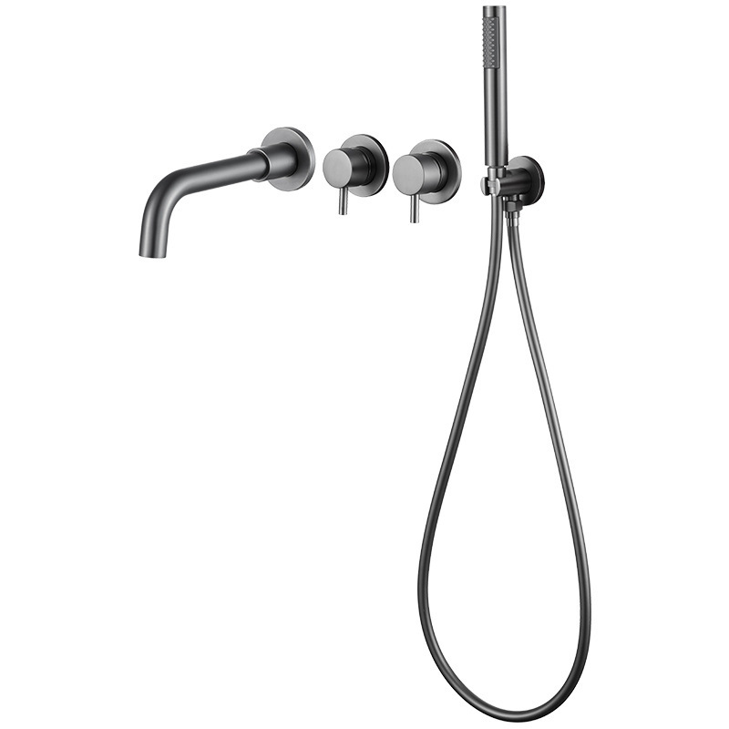 Foreign Trade Hotel Engineering Hot and Cold Concealed Shower Faucet Bathtub Faucet In-Wall Pre-Embedded Box Shower Set