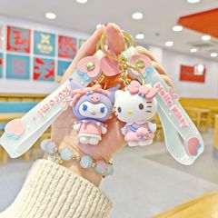 新作かわいい萌え桃三麗鴎のキーホルダーのアイデアカップルのバッグに飾られた子供機のプレゼント卸売り