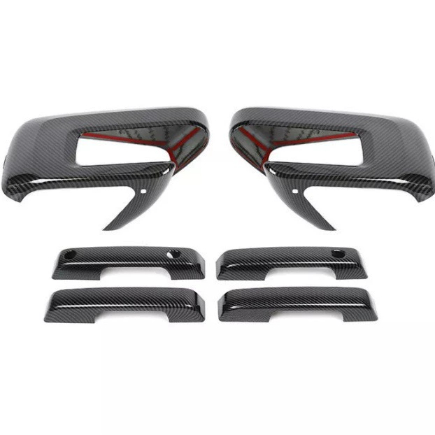Применимо к 20-24 модели FORD Ford F150 Углеродного волокна Крышка заднего зеркала Крышка с четырьмя дверями