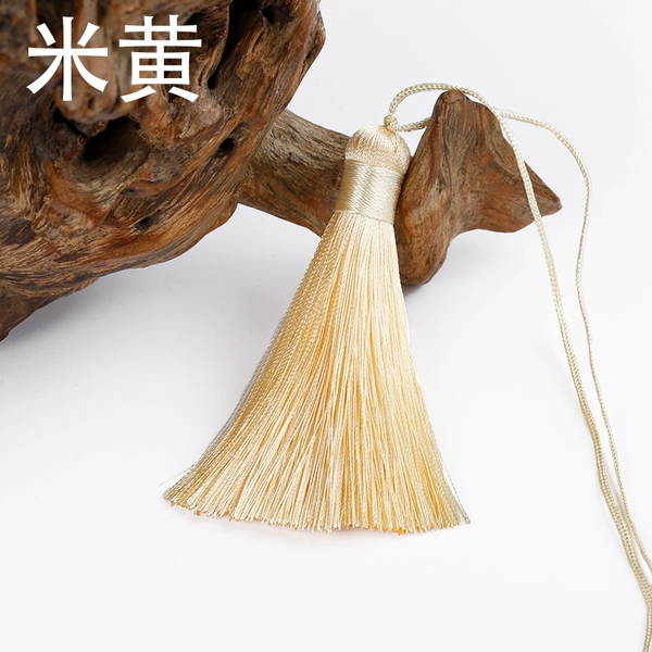 10 beige K style tassels