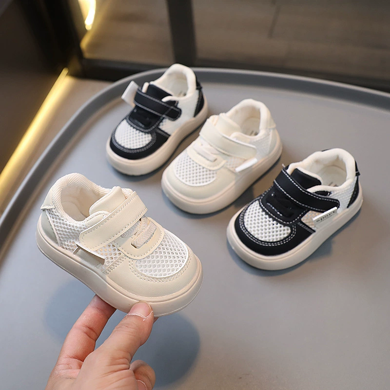Обувь из обработанной сетки для мальчиков и девочек, дышащая детская обувь, весенне-летняя новая детская обувь для малышей, повседневная обувь для мальчиков