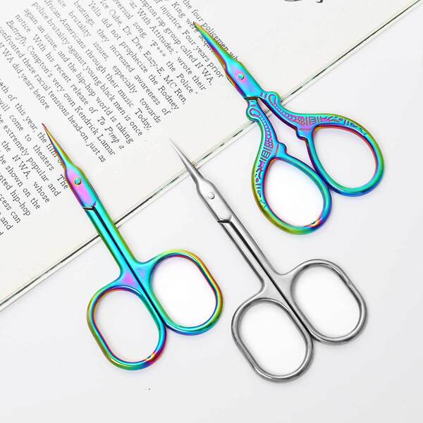Crooked ultra thin exfoliating cosmetic nail scissors stainless…