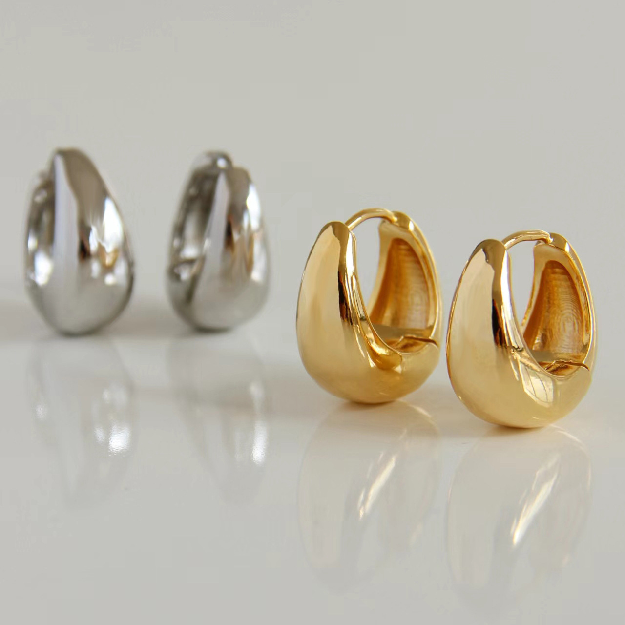 retro trend brass earrings