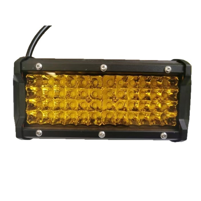Baoyang Factory Direct Sales Car Led Work Light 48 Lights 144W Trinocular Long Strip Light Engineering Modified Spotlight