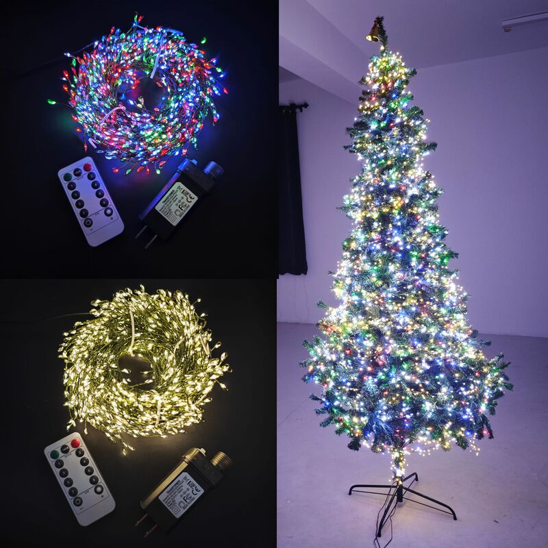 Cross-border firecracker lights Christmas tree led string Christmas copper wire lights remote control holiday scene layout atmosphere lights