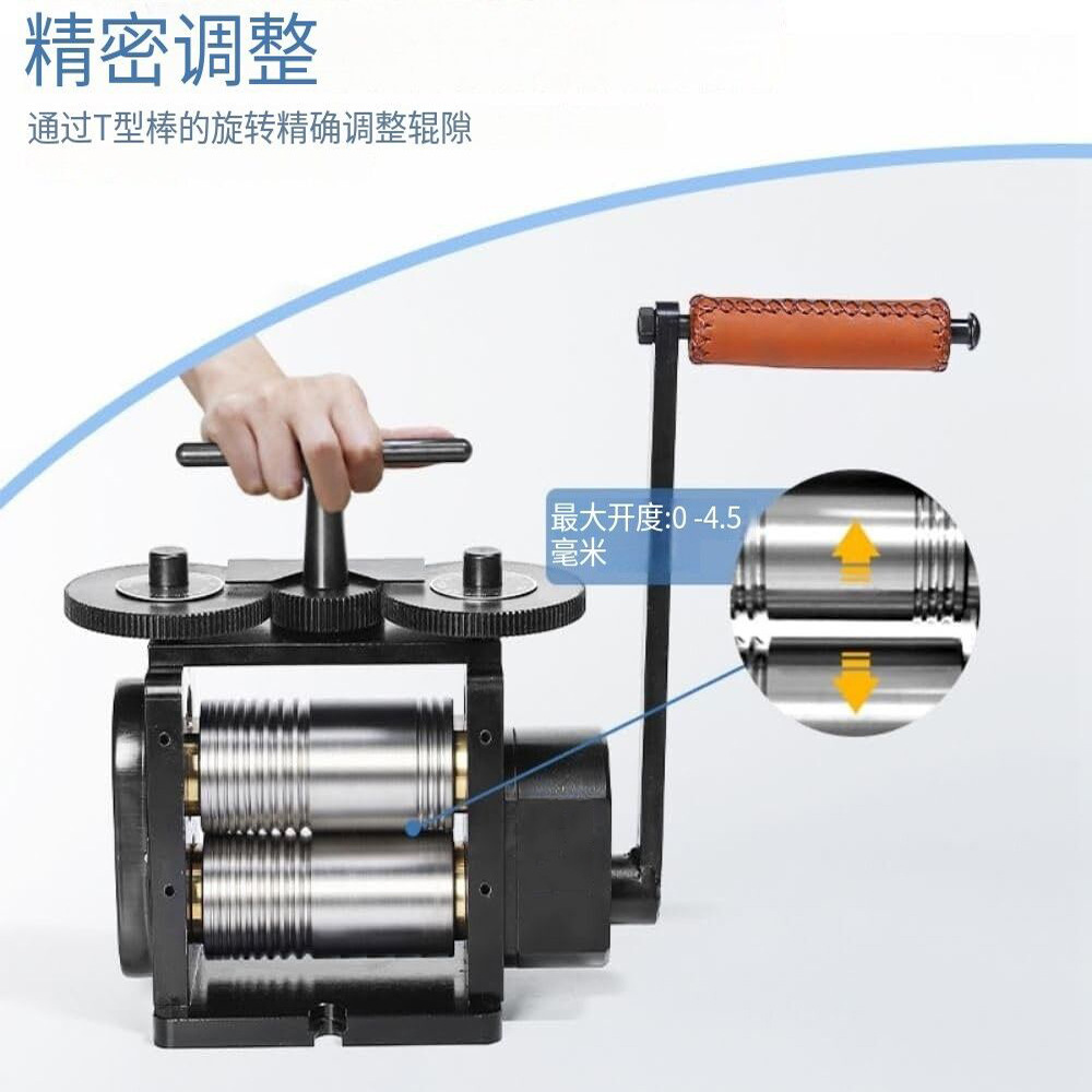 美式手摇压片机 金银压片压线压圆机 戒指手镯压半圆压片压方线机