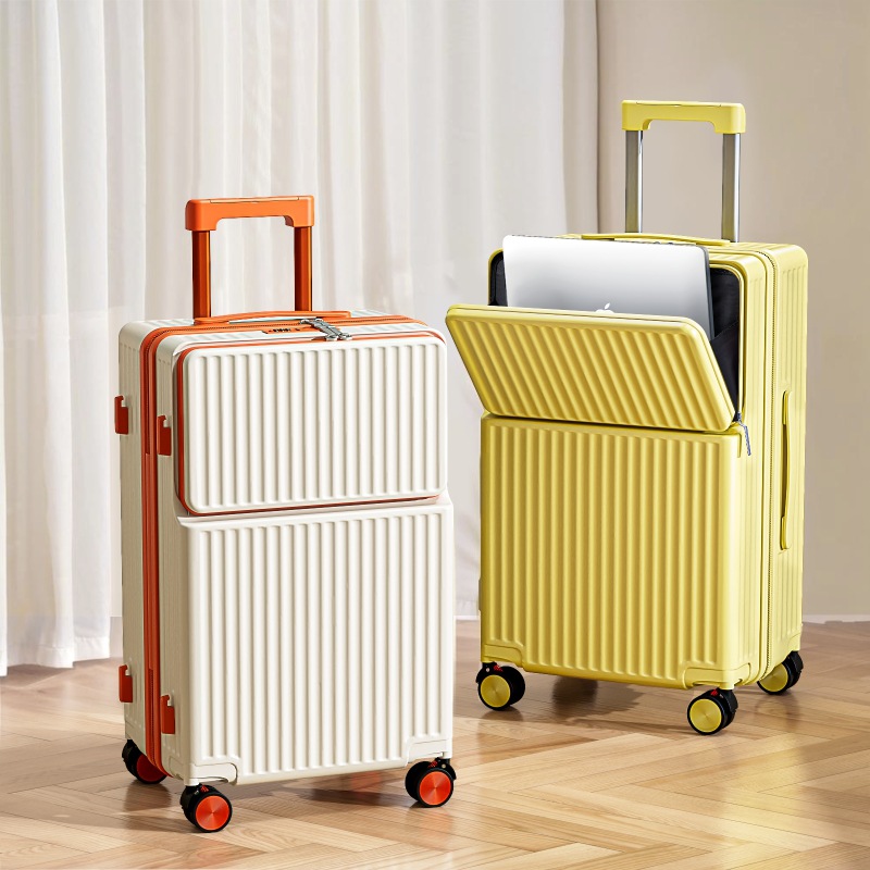 Women's luggage 2026 new model front-opening suitcase 20inch carry-on luggage 28-inch large-capacity trolley case durable and sturdy