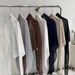 韩国冰丝亚麻三角丝巾女 夏季薄款外搭披肩 防晒罩衫针织开衫围巾