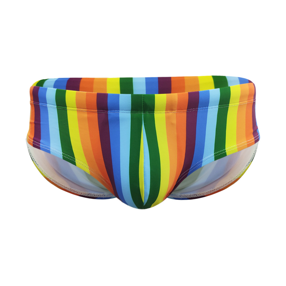 Rainbow Belt Cup Swim Trunks 5