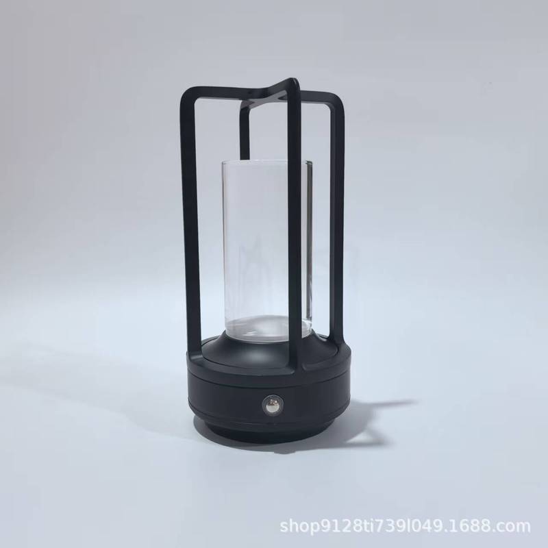 LED クロスデスクランプ全アルミニウム屋外キャンプ雰囲気ナイトライトレトロタッチテーブルランプレストランバー|undefined