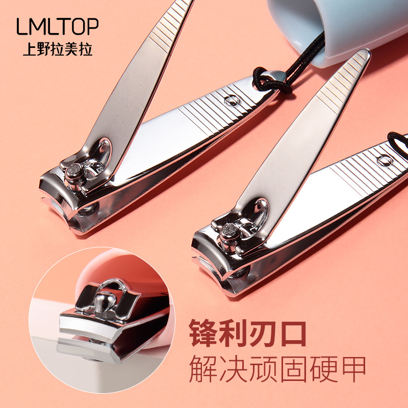 Lmltop caja de silicona de dibujos animados de almacenamiento de cortauñas portátil manicura herramientas cortauñas solo paquete sy545