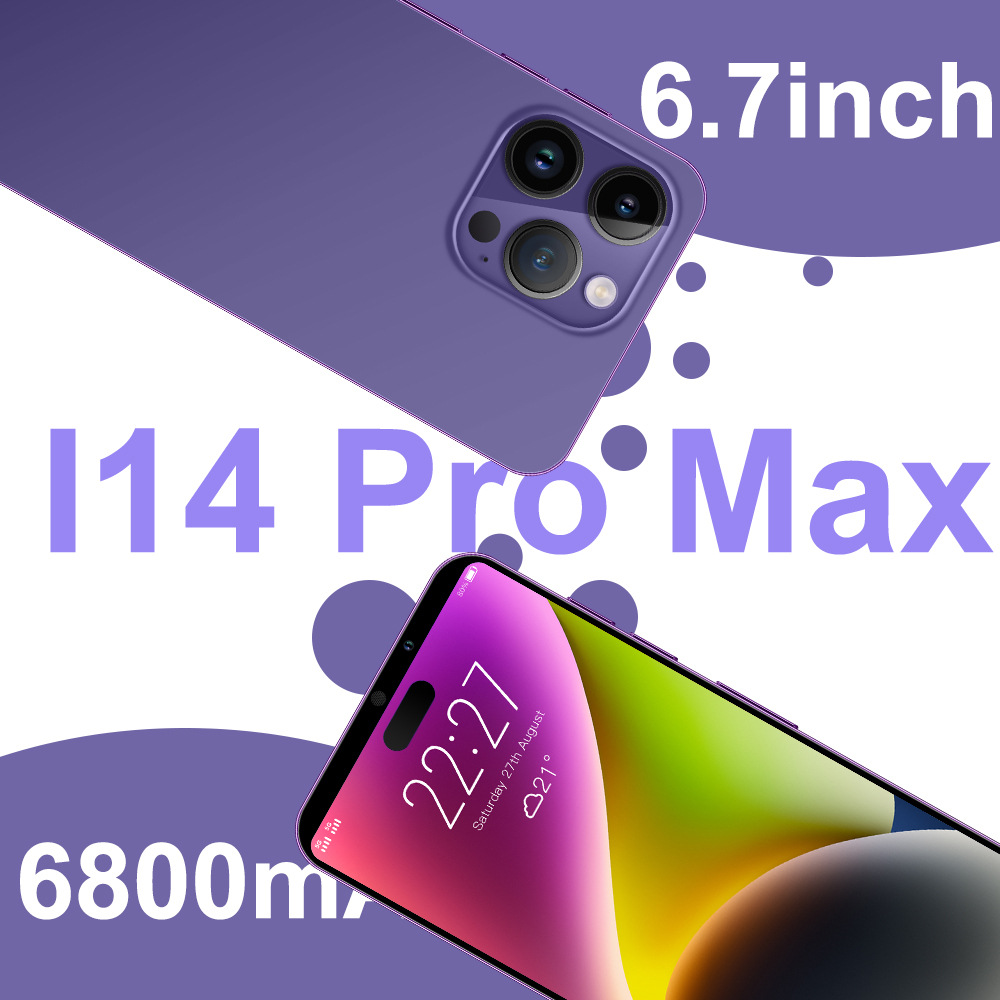 2023跨境新款安卓8.1外贸一体智能手机i14promax厂家批发2+16GB