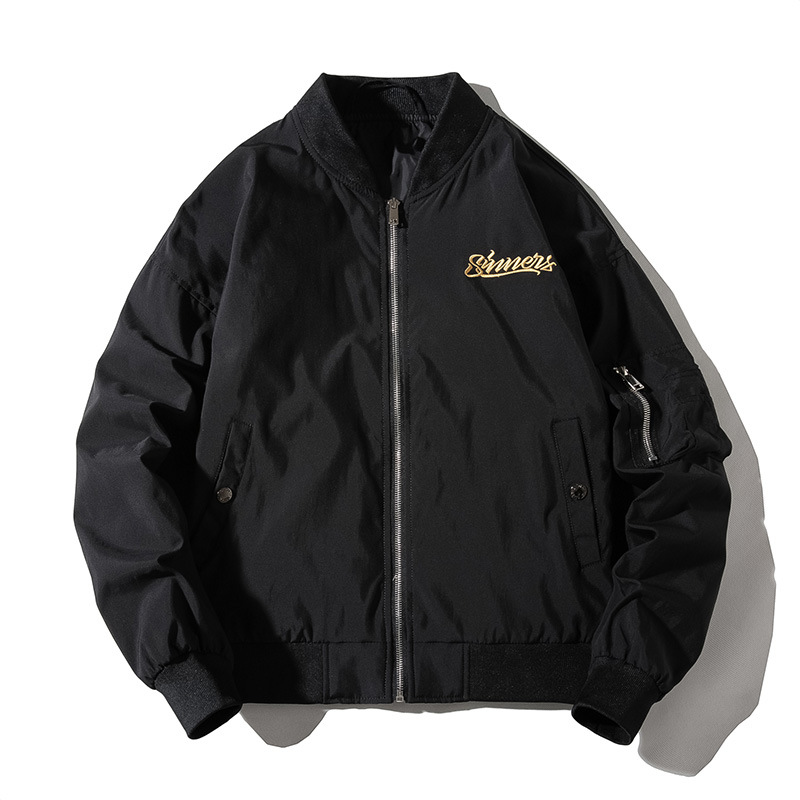 Trendige bestickte fliegende Frühlings- und Herbst-neue Baseball-Anzug-Mode-beiläufige lose Manteljacke für Männer_voghion.com