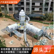 大型非标不锈钢滑滑梯游乐设备公园小区幼儿园户外攀爬架设施