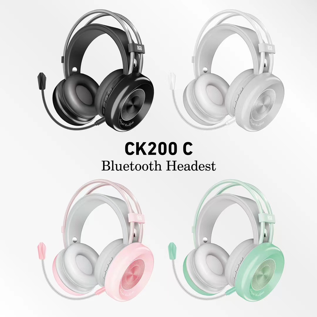 Nuevo comercio exterior e-deportes CK200C auriculares Bluetooth auriculares RGB luz auriculares computadora especial juego con micrófono