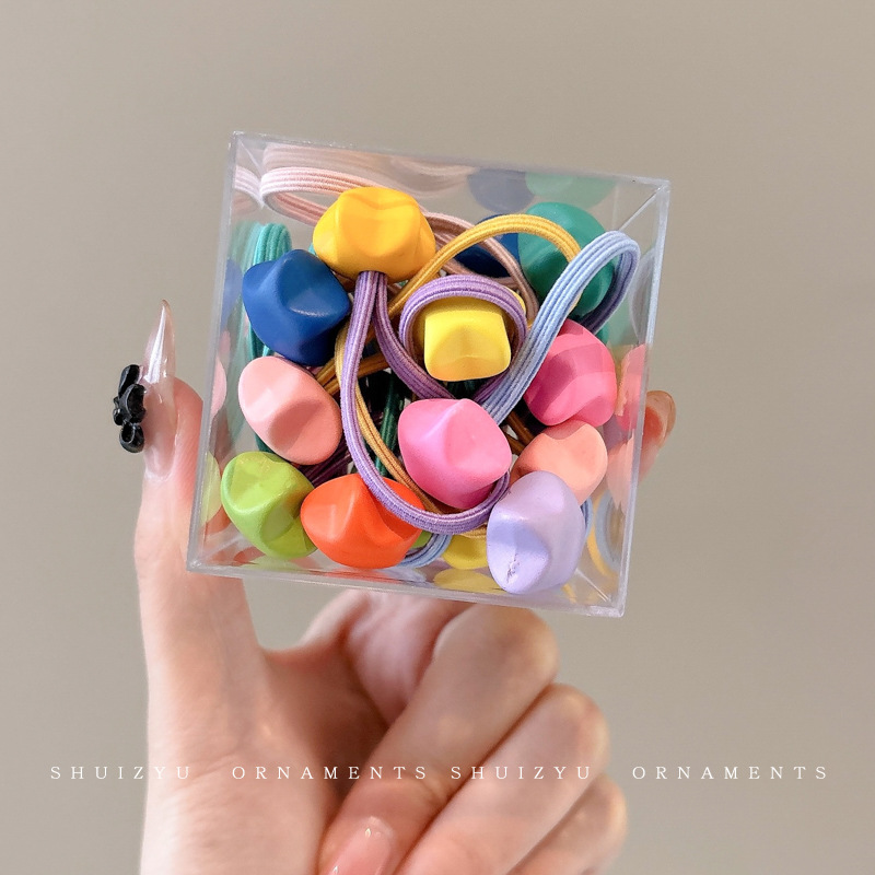 Papá Noel correa de goma para niños navideños vestido de cabello jardín de infantes bebé anillo de cabello de Navidad atmósfera accesorios