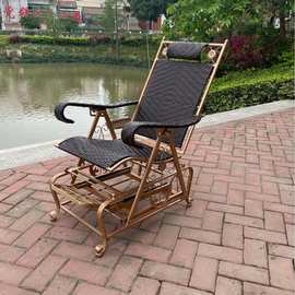 新款豪华型摇椅大藤椅老人午休摇椅阳台庭院藤椅摇椅厂家直销摇摆