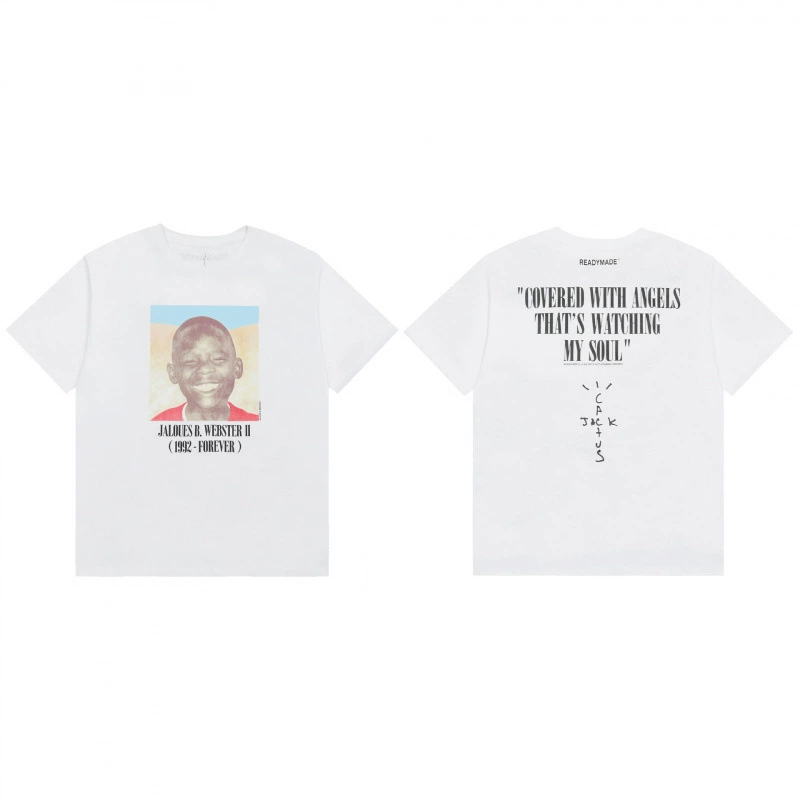 Travis Scott Cactus Jack Модная физиономия Роза стела рисунок повседневная футболка с коротким рукавом