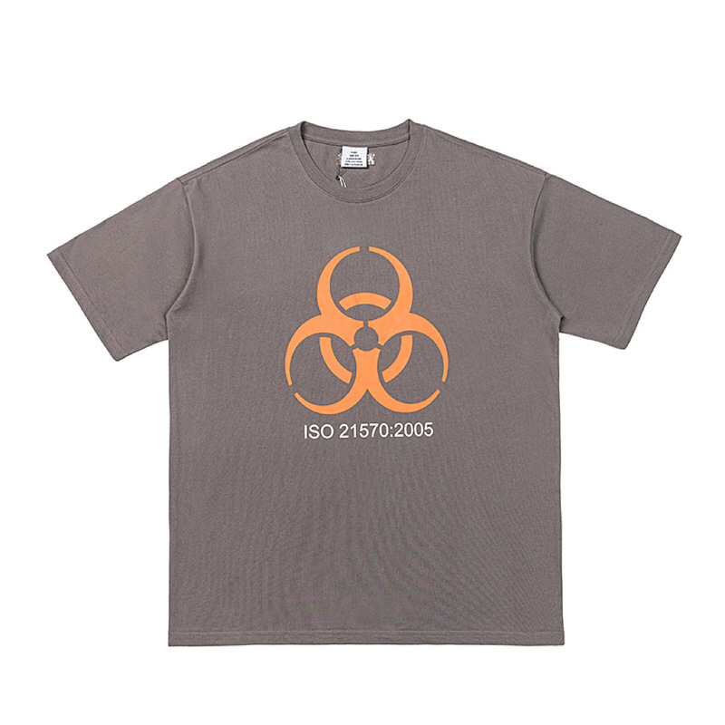 2024VETEMENT Vite Meng Biohazard Icon Printed Men's and Women's OS Short-sleeved T-shirts Are Loose and Trendy