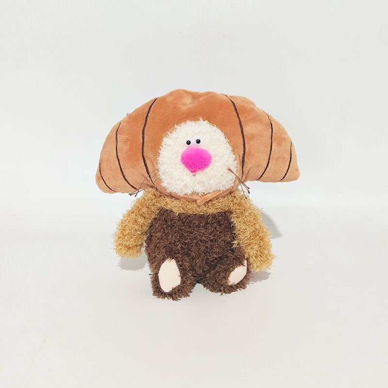 Cross-Border New Product: Cappuccino Cat Plush Toy Wearing a Horned Hat