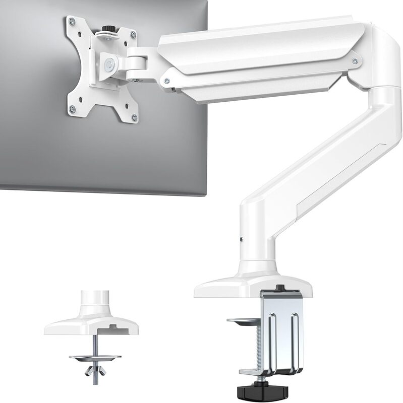 Amazon's Hottest White Single-Screen Aluminum Alloy Monitor Stand Air Pressure Arm Computer Stand Telescopic Rotating Lift Amazon's Hottest White Single-Screen Aluminum Alloy Monitor Stand Air Pressure Arm Computer Stand Telescopic Rotating Lift