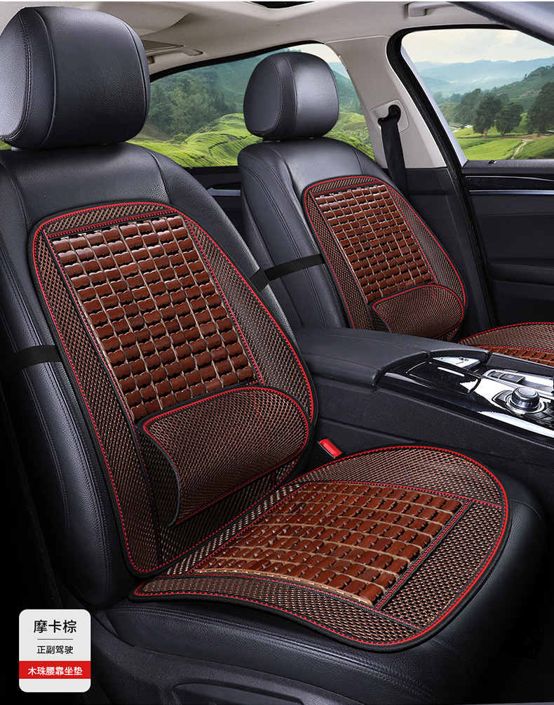 Factory Direct Sales Summer New Breathable Solid Waist Single Seat Car Seat Cushion Bamboo Seat Cushion Truck Universal Integrated Seat Cushion