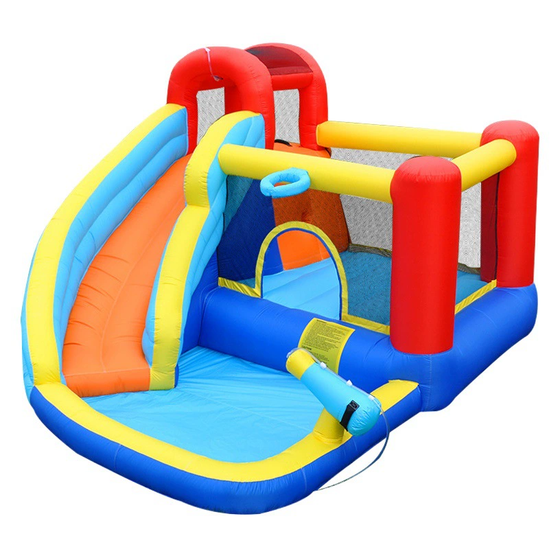 Трансграничный детский водный игровой надувной замок, уличный распылитель воды, горка для стрельбы, батут, детский рай, игрушка-батут