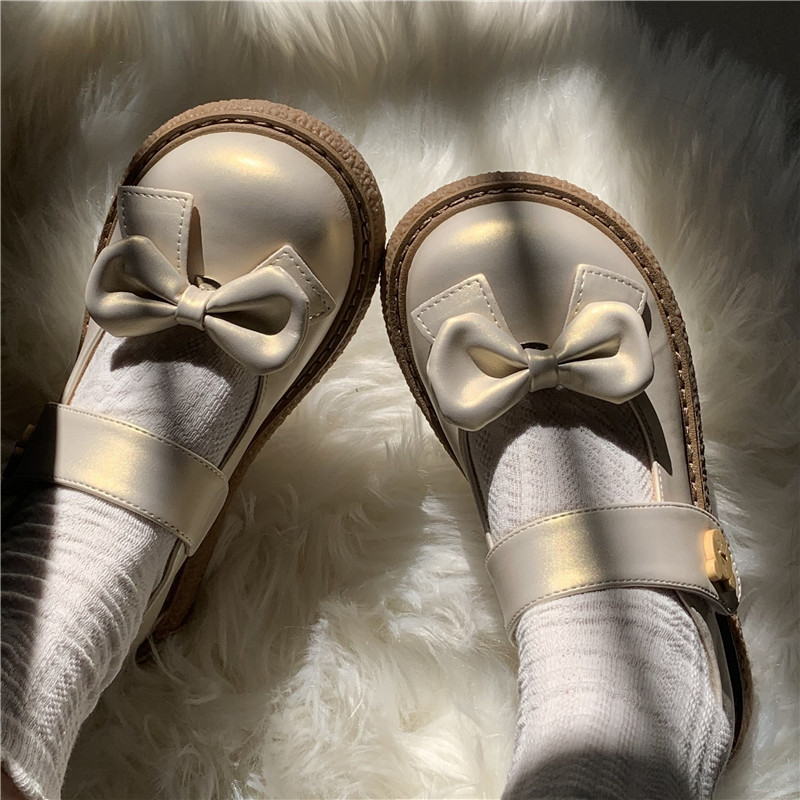 [Ready Stock] Original Lolita Shoes, Gummy Bears, Cute Big-Toe Shoes, Thick-Soled Velcro Japanese Style Versatile Women's Shoes