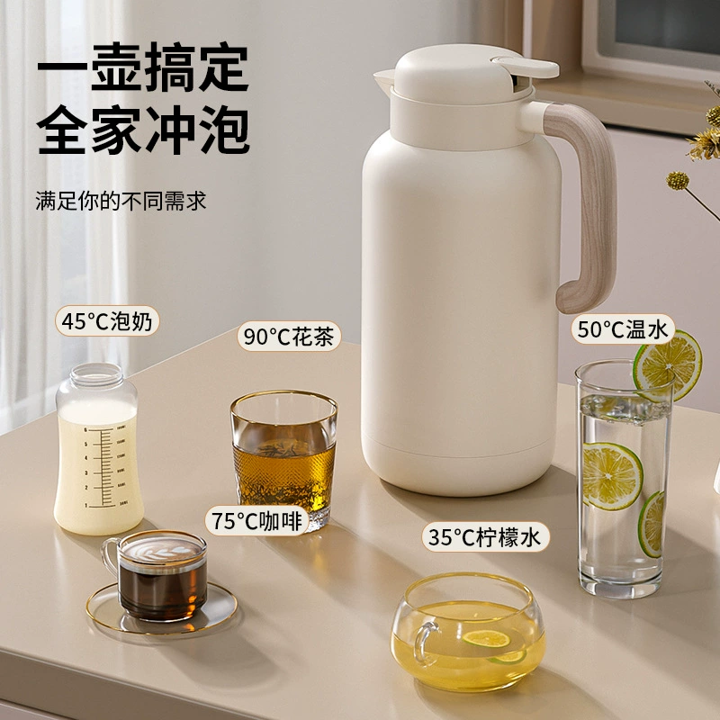 Thermos, capacious glass teapot for students, liner