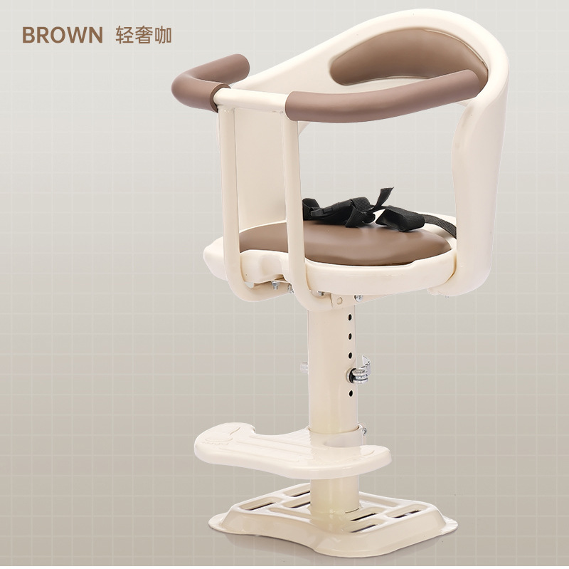 Electric Vehicle Seat, Front-Mounted Battery Bike Seat, Pedal Electric Motorcycle Child Safety Stool, Safety Belt