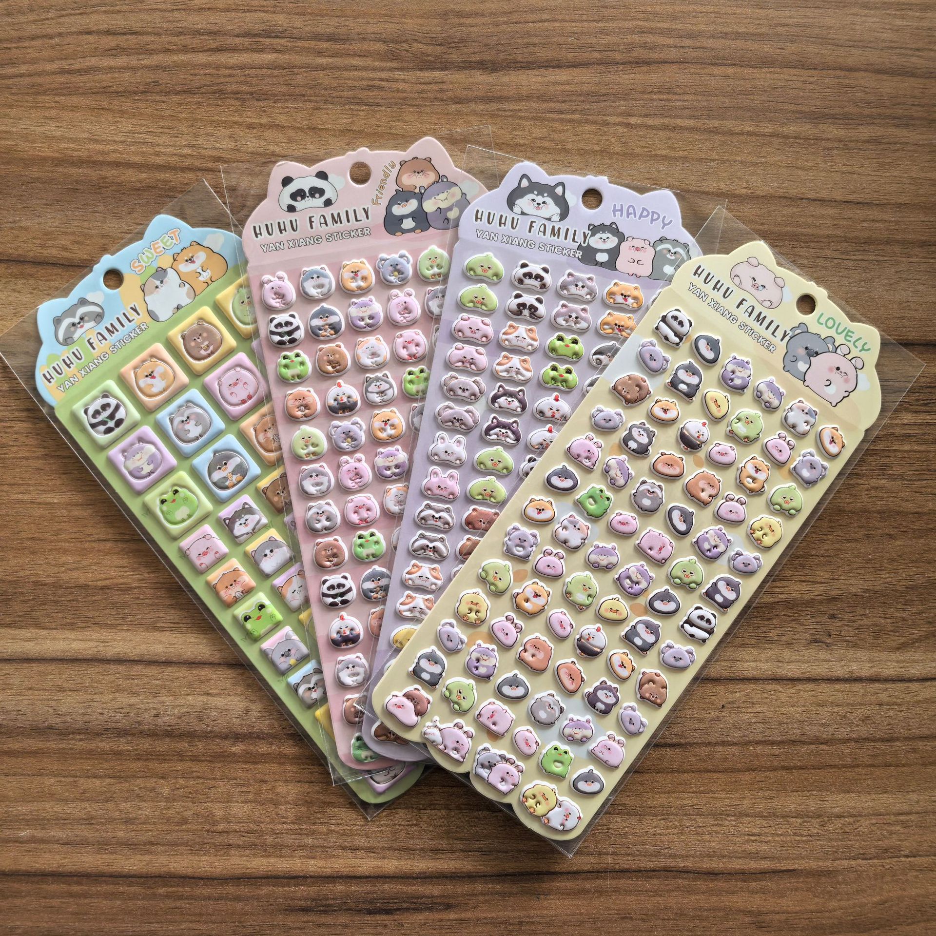 3D dibujos animados adorables colección de animales pequeños espuma para niños recompensas pegatinas cuentas de contabilidad caja de teléfono móvil pegatinas decorativas de cuaderno