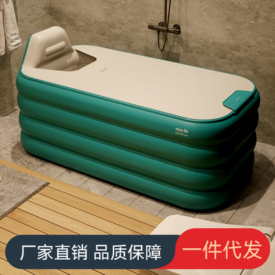 自动充气浴缸家用泡澡桶大人折叠浴盆全身洗澡桶成人汗蒸桑拿神器