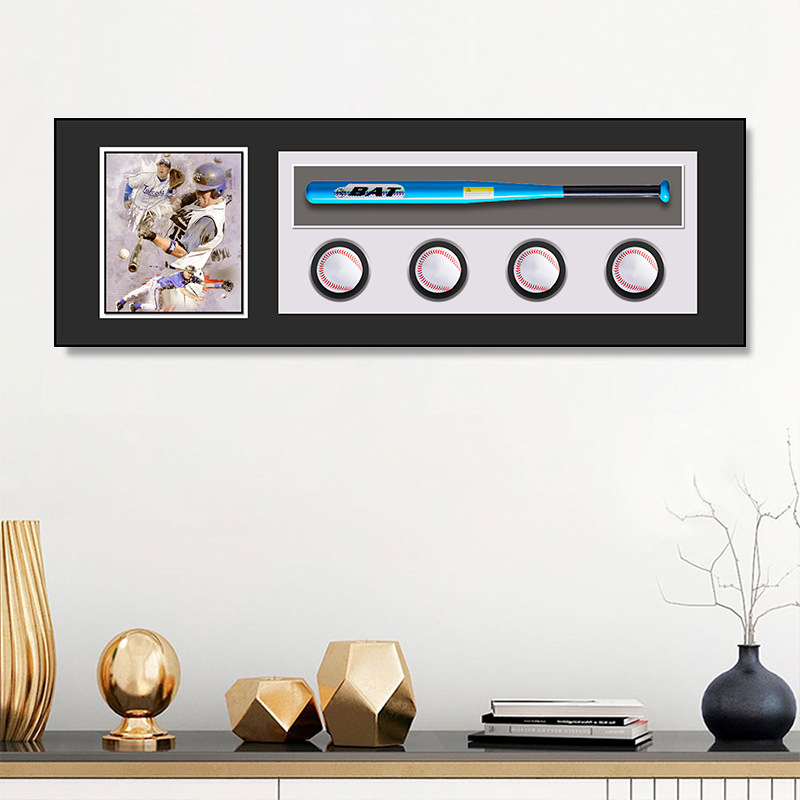 Pintura de decoración de béisbol Sala de estar Sofá Fondo Pared Pasillo Dormitorio Pintura física Entrada Sala de bolas tridimensional Pantalla Pintura colgante