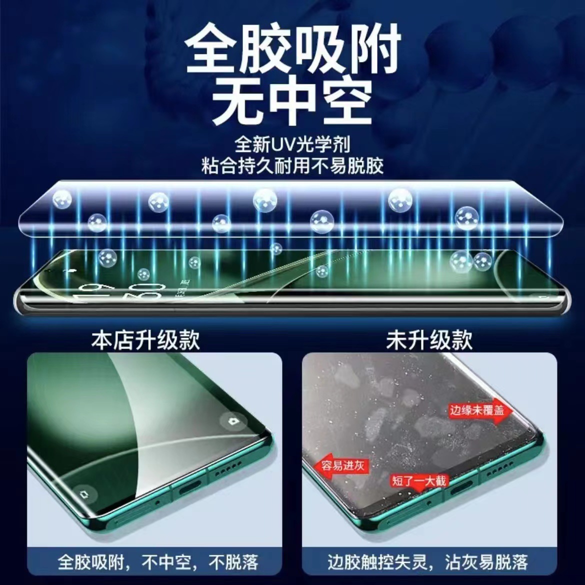 Aplicable honor Magic5 teléfono móvil película templada Magic5Pro pegamento completo película de pantalla protectora película curvada superficie UV