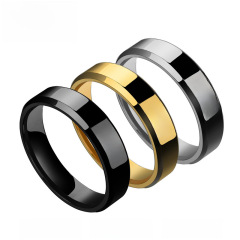 簡約大氣鏡面不鏽鋼戒指 個性DIY激光刻字節日禮物 鈦鋼飾品批發