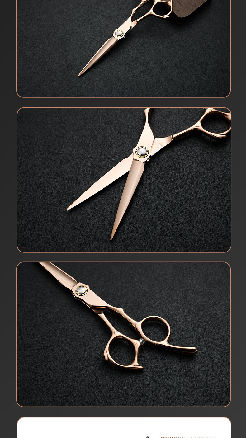 Kit de ciseaux de coiffure professionnels en acier inoxydable_voghion.com