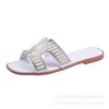 Summer fashionable slippers, beach footwear from pearl, internet celebrity