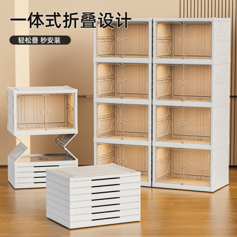 gabinete de zapatos plegable estante de zapatos sin instalación puerta de entrada doméstica estante de zapatos interior caja de almacenamiento a prueba de polvo caja de zapatos simple
